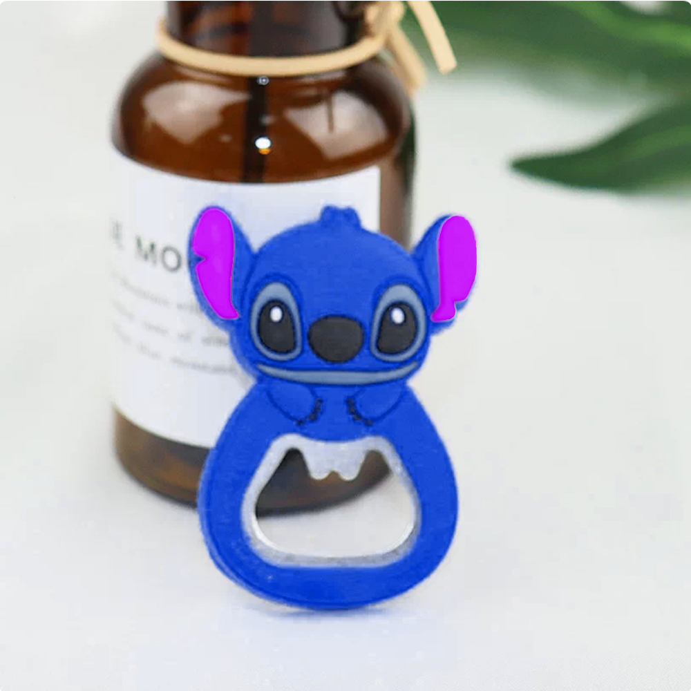 MINISO Kawaii Disney Stitch Flaschenöffner Lilo & Stitch Peripherer Kühlschrankmagnet Cartoon Multifunktionaler Bierflaschenöffner