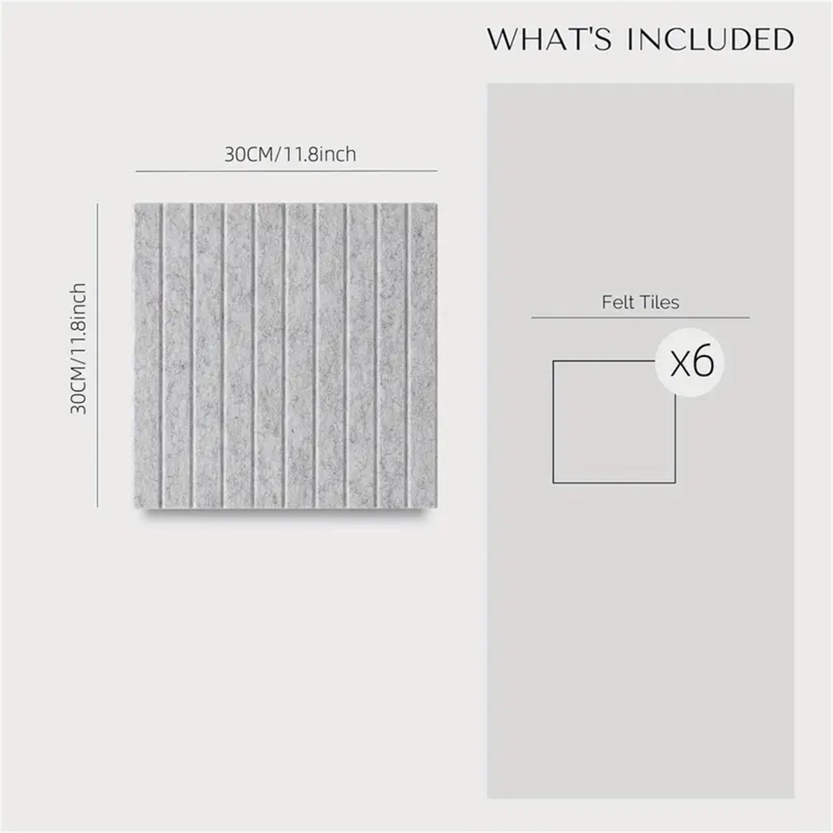 6pcs Felt Wall Stickers Bulletin Board - Artwork Display Board Photo Wall for Living Room, TV Background, Home Office Decor