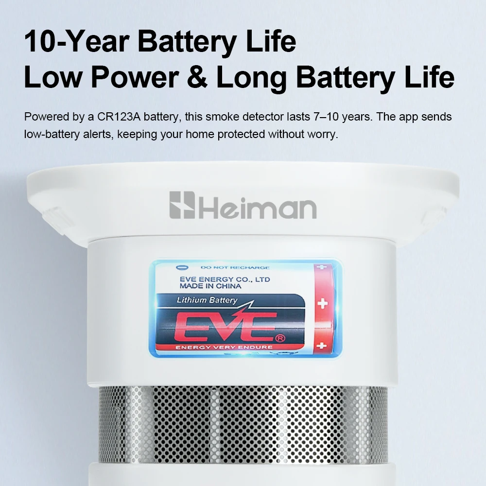 HEIMAN Zigbee 연기 감지기 – 화재 경보 센서, 고감도, 스마트 홈 시스템, 안전 보호, 무료 배송