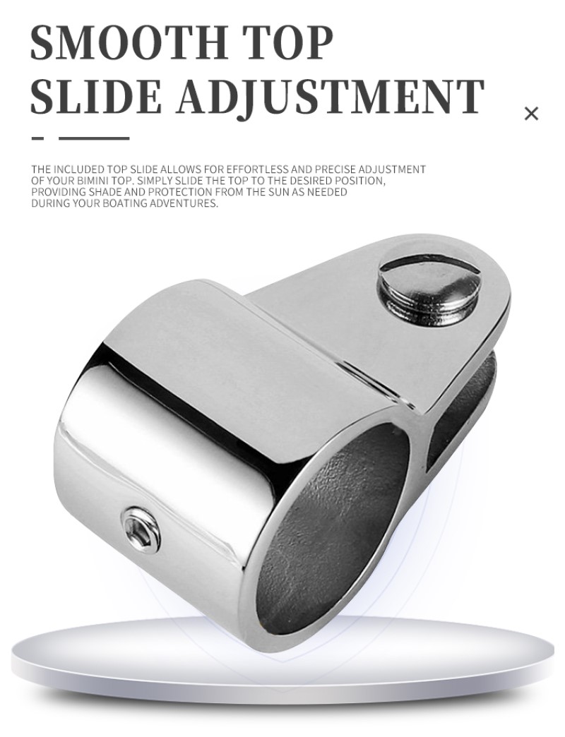 316 Stainless Steel Bimini Top Caps Slide Cap Tube Eye End Top Fitting Marine Hardware Inside Diameter 22mm Boating Accessories