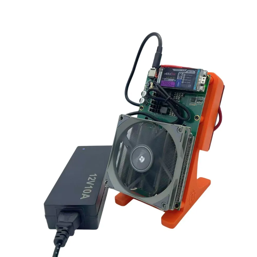 KIC Bitaxe NerdQaxe++ 4.8TH/s 2 Fans With PSU BM1370 Asic Chip 90W Bitcoins Miner 7GG52552