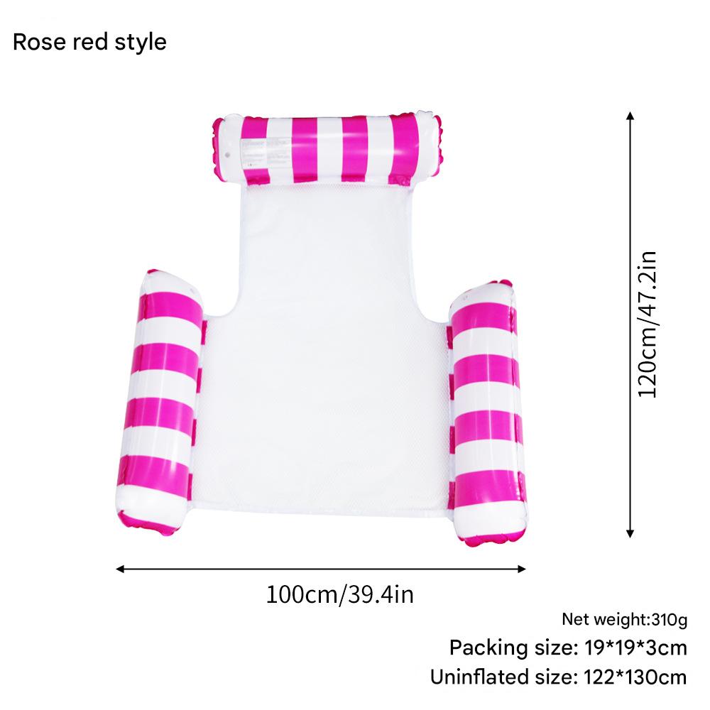 Inflado de flotador de piscina, hamaca inflable de 3 tubos, juegos acuáticos al aire libre de verano, hamaca de agua multifuncional, río