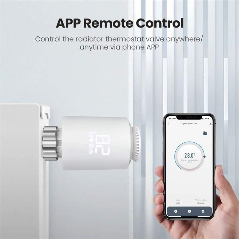 Tuya zigbee atuador do radiador termostato inteligente trv válvula termostática controlador de temperatura suporte alexa google casa