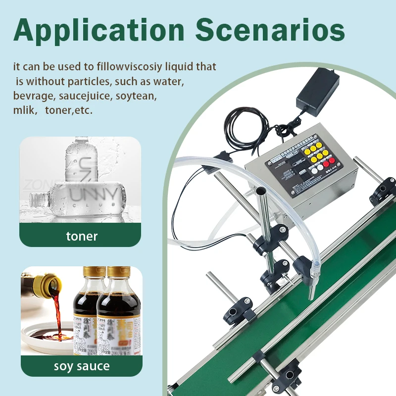 New automatic small single-head liquid filling machine automatically transport liquid filling production line for wine, Perfume