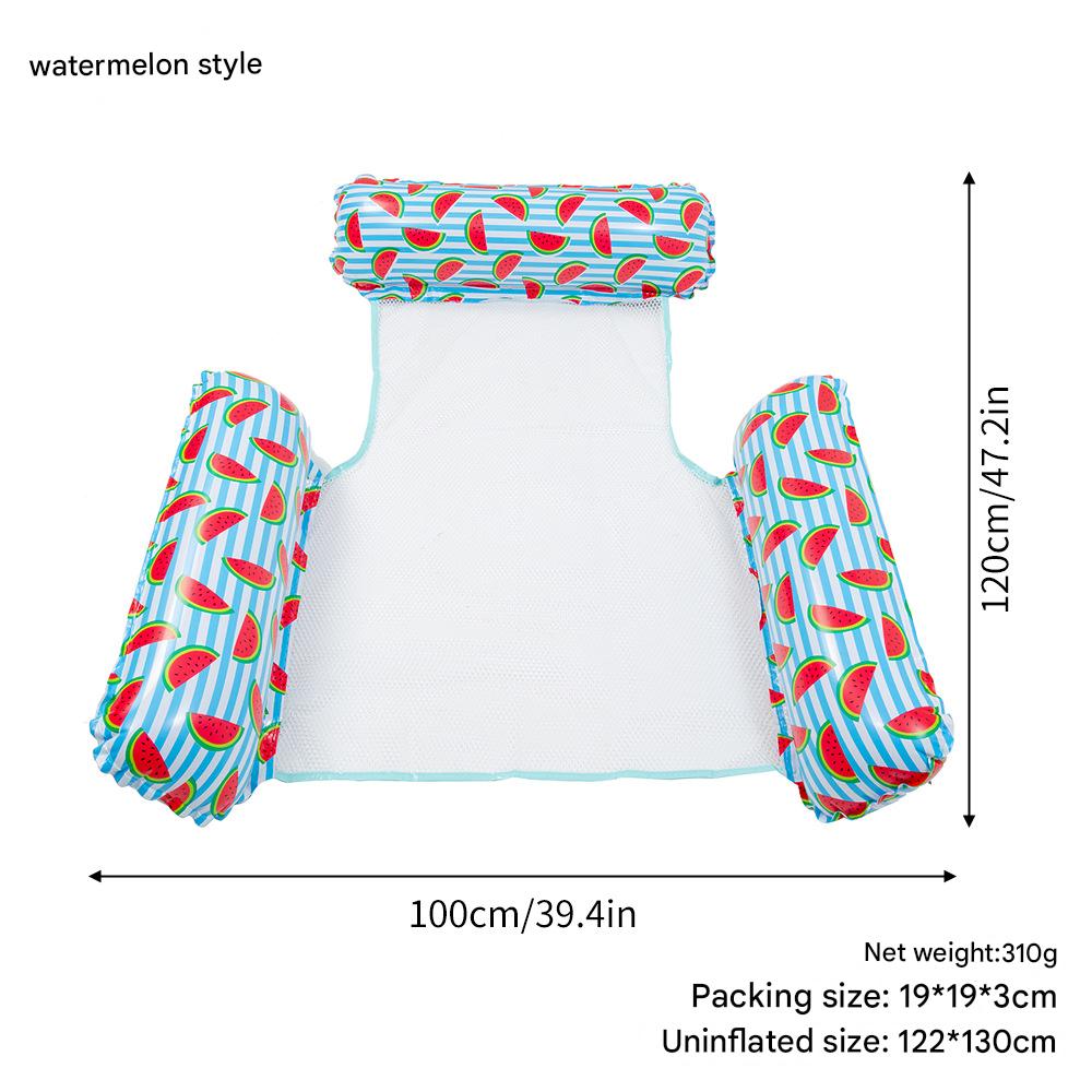 Inflado de flotador de piscina, hamaca inflable de 3 tubos, juegos acuáticos al aire libre de verano, hamaca de agua multifuncional, río