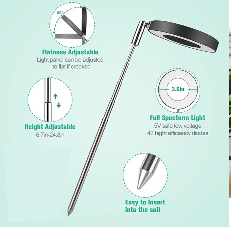 Lampe horticole de croissance LED USB, éclairage hydroponique pour croissance de plantes, fleurs et semis