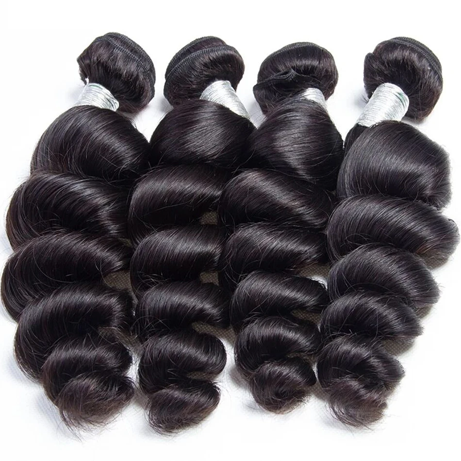 12A หลวม Wave 100% ผมต่อมนุษย์บาทผม Tissage Cheveux Humain Wave 1 3 4รวมกลุ่ม