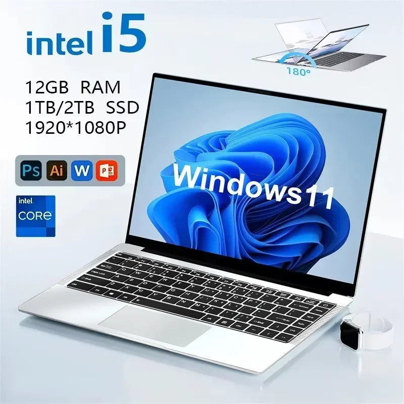 Laptop Intel Core I5-7300U 12GB RAM 1024GB SSD Notebook risoluzione 1920*1080 Windows 11 sblocca Computer Office Study gamer PC