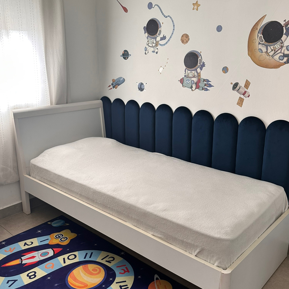 Cabeceira Adesiva Decorativa Nuvem Modulada Para Cama De Solteiro Casal 1 Módulo