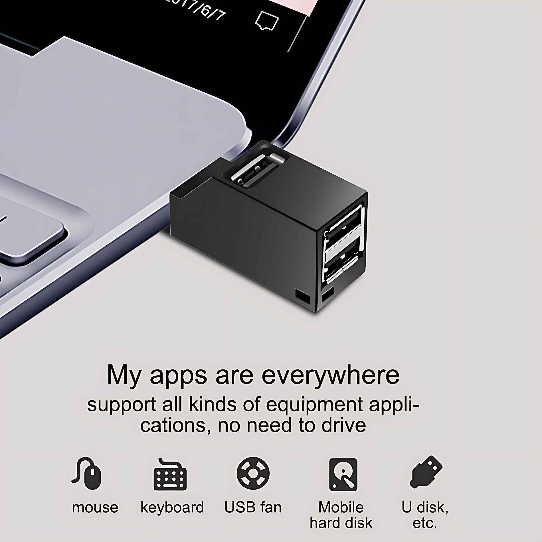 USB 3.0 HUB Adapter Extender Mini Splitter Box 1 to 3 Ports High Speed USB 2.0 For PC Laptop U Disk Card Reader USB mouse
