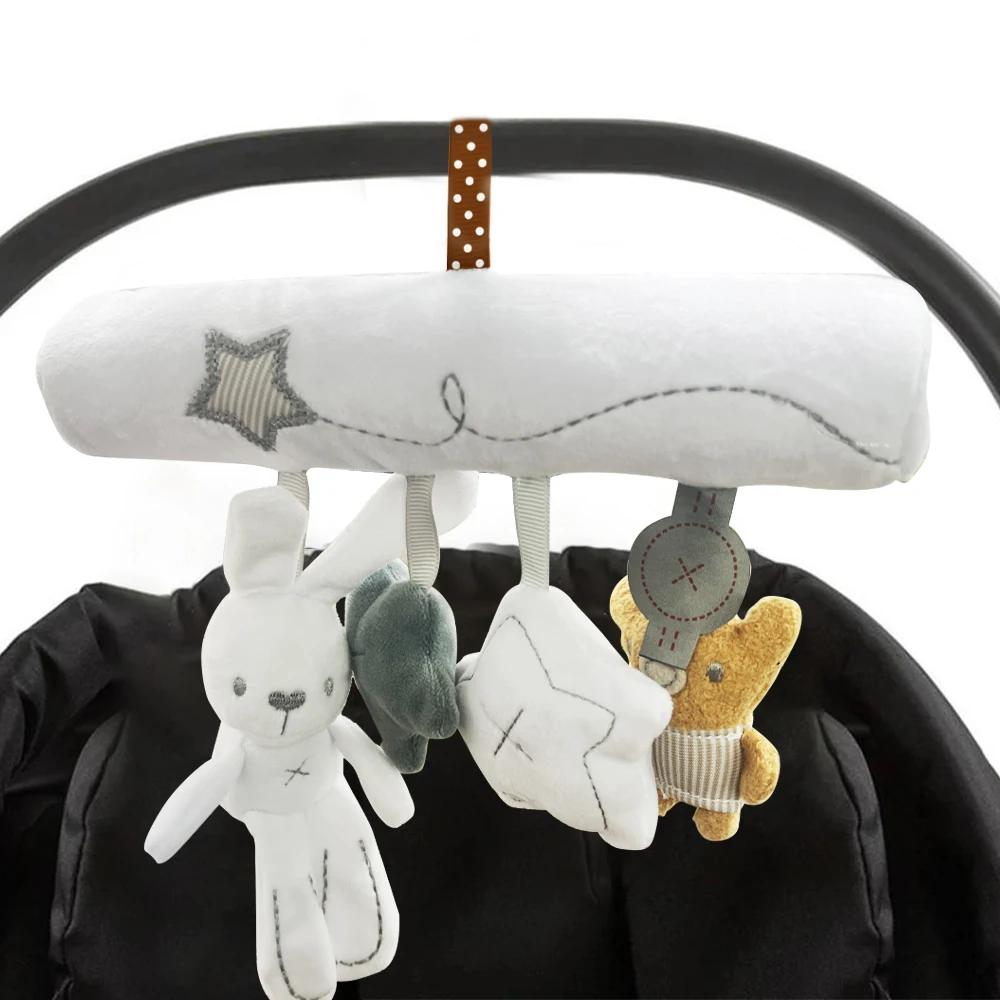 Nuovo culla da appendere, coniglio, sonaglio, sedile di sicurezza, peluche, multifunzionale, compagno di sonno per bambini, decorazione da appendere, regalo