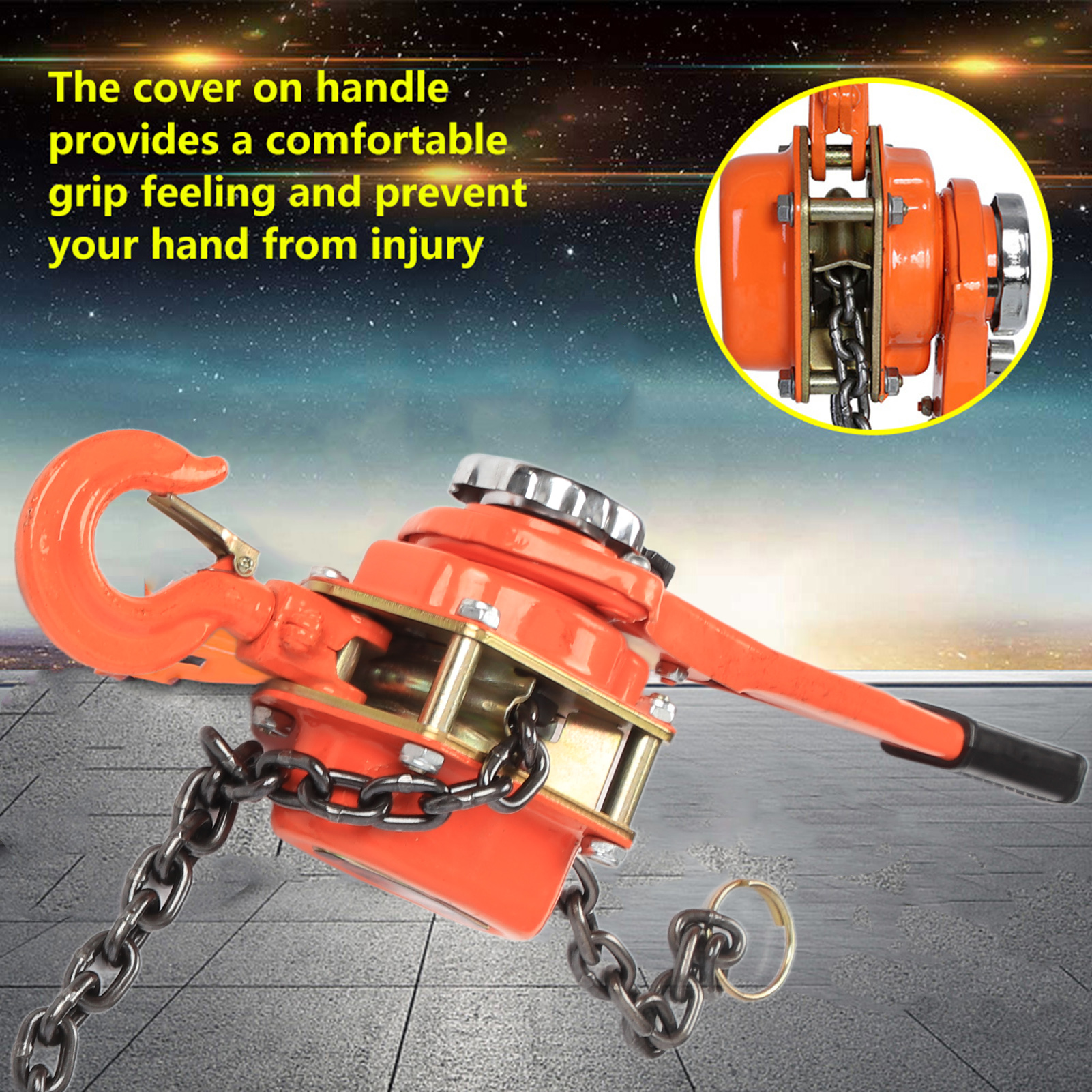 1 conjunto de liga de aço 1,5 toneladas 10 pés alavanca talha catraca extrator equipamento de elevação