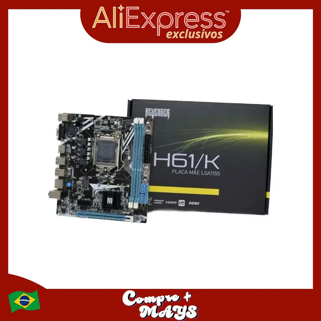 Placa Mãe Gamer LGA 1155 B75, DDR3, M2 NVMe, i3, i5, i7, LAN Giga: Potencialize seu Setup com Suporte para Processadores