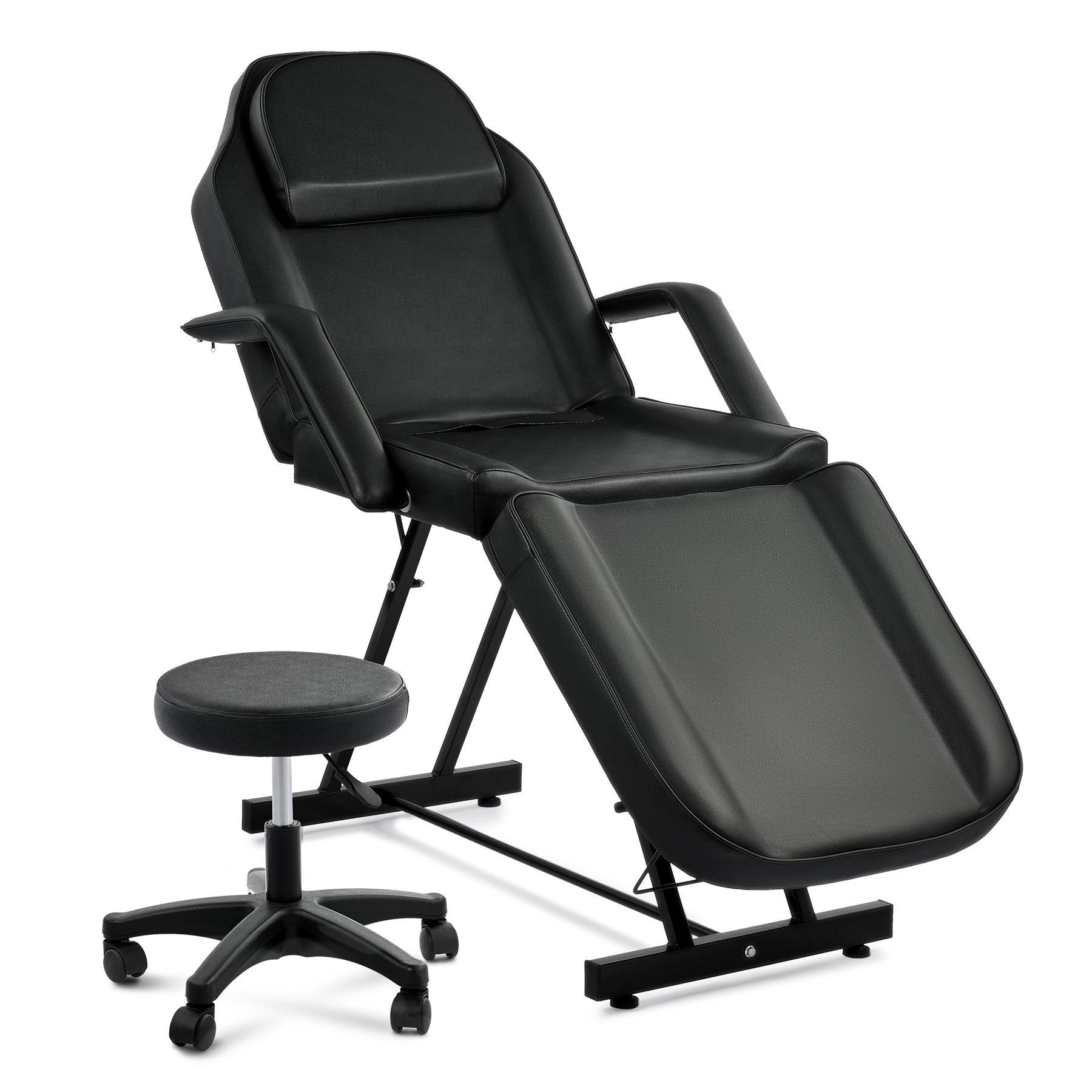 VONLUCE Massage Bed Chair with Stool Adjustable Beauty Spa Table Salon Parlour