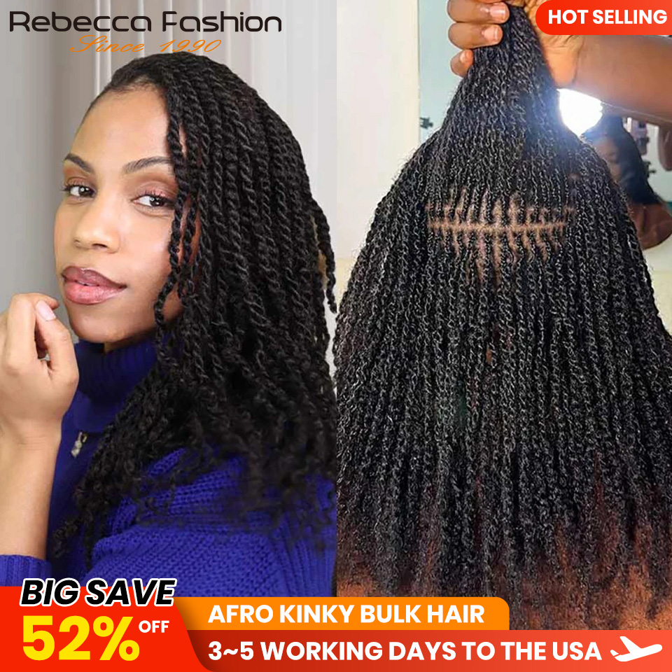 Keuze 100% echt haar Vlechthaar Afro Kinky Bulk Echt haar voor vlechten Afro Kinky Bulk Echt haar Mini Twist Natuurlijke uitstraling