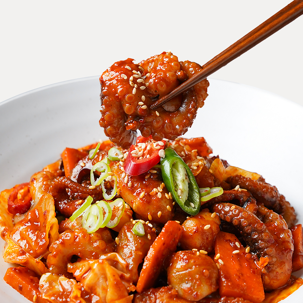 [홍익상회] 쭈꾸미볶음 최상급 500g [프리미엄] 쭈꾸미 매콤한 양념