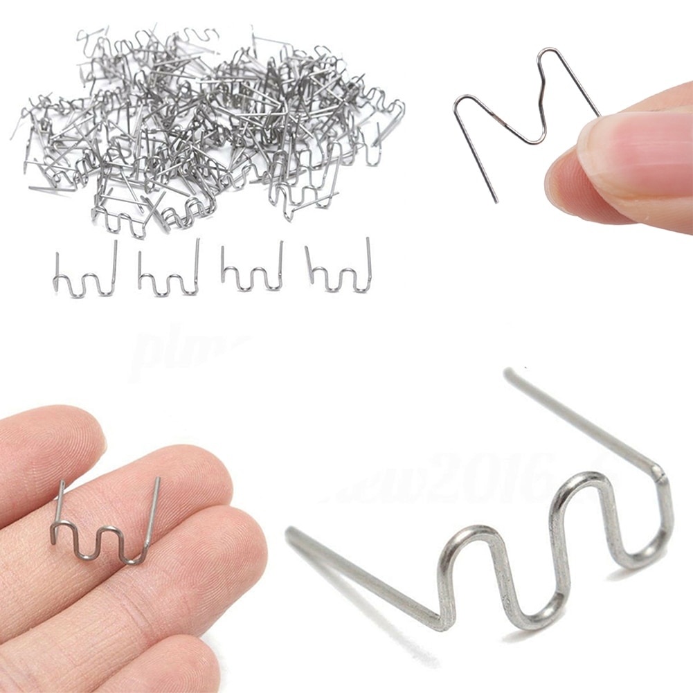 500Pcs Welding Gun Nails Hot Stapler Staples  For Car Bumper Plastic Welder Automotive Repair Kit Hot Stapler Welding Soldering