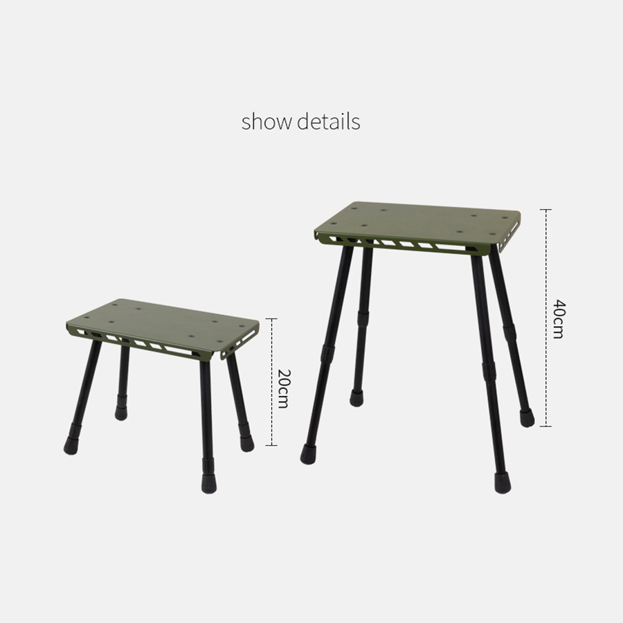 Outdoor Table And Chair Dual-Use Table, Liftable Portable Stool Outdoor Fishing Camping Chair Desk