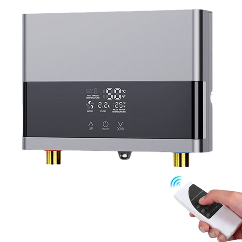 Aquecedor de água instantâneo portátil, 6000w, 220v, elétrico, temperatura constante, para banheiro e cozinha doméstica