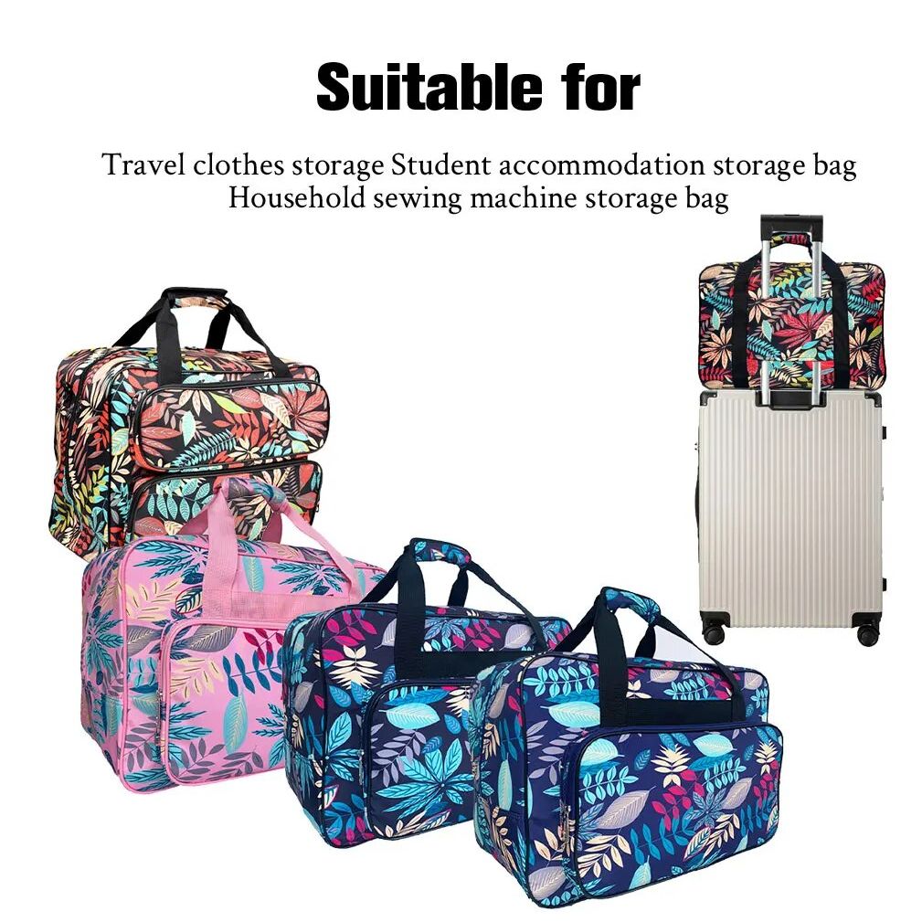 Sewing Machine Storage Bag 46x23x32cm Leaf Portable Travel Home Organizer Bag Case For Sewing Tools Accessories