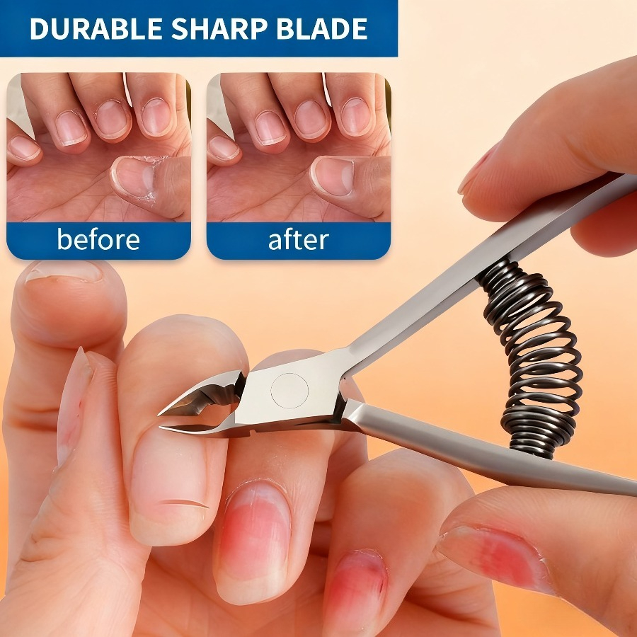Professional Cuticle Trimmer Nail With Sharp Blade Nail Clippers Nail Art Tools Double Springs For Nail Care Pedicure Nail Tools