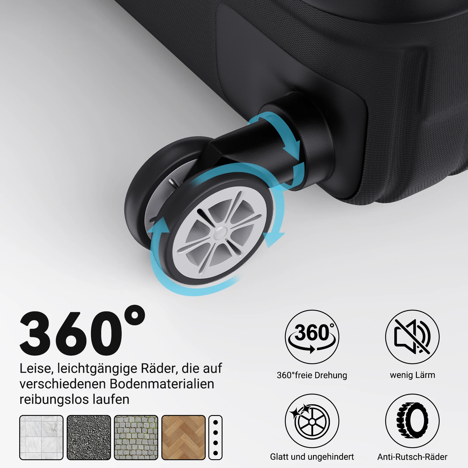Conjunto de malas 3 em 1 Anajqaqia 20 + 24 + 28 polegadas, com trava TSA e 360 °   Rodas e escalas, conjunto de bagagem de mão com carrinho de viagem de casca dura, preto
