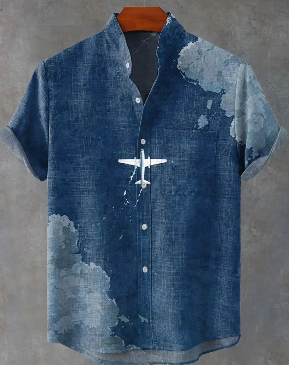 Men's Hawaiian Shirt Casual Short Sleeve Top Loose Clothing Fashion Vintage 3D Printed Summer Shirt Fast Shipping