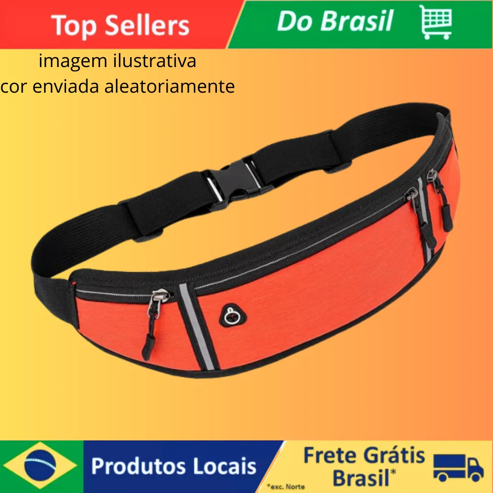 Bolsa De Cintura Atlética Unica Para Esporte Impermeavel Porta Celular