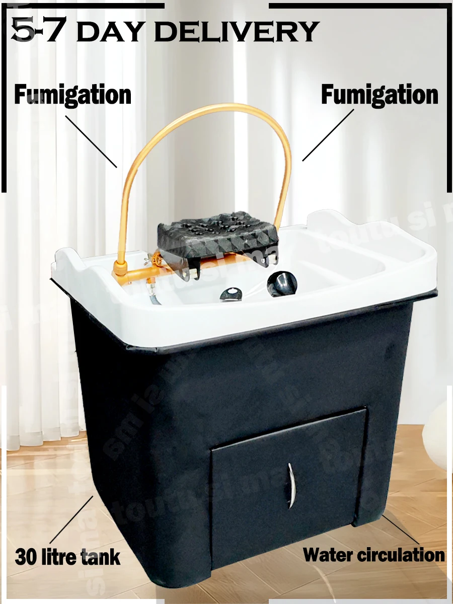 Lavabo per capelli in resina per il lavaggio dei capelli con Docking per fumigazione, massaggio, letti di bellezza, uso per le sedie per Shampoo per il lavaggio dei capelli giapponesi