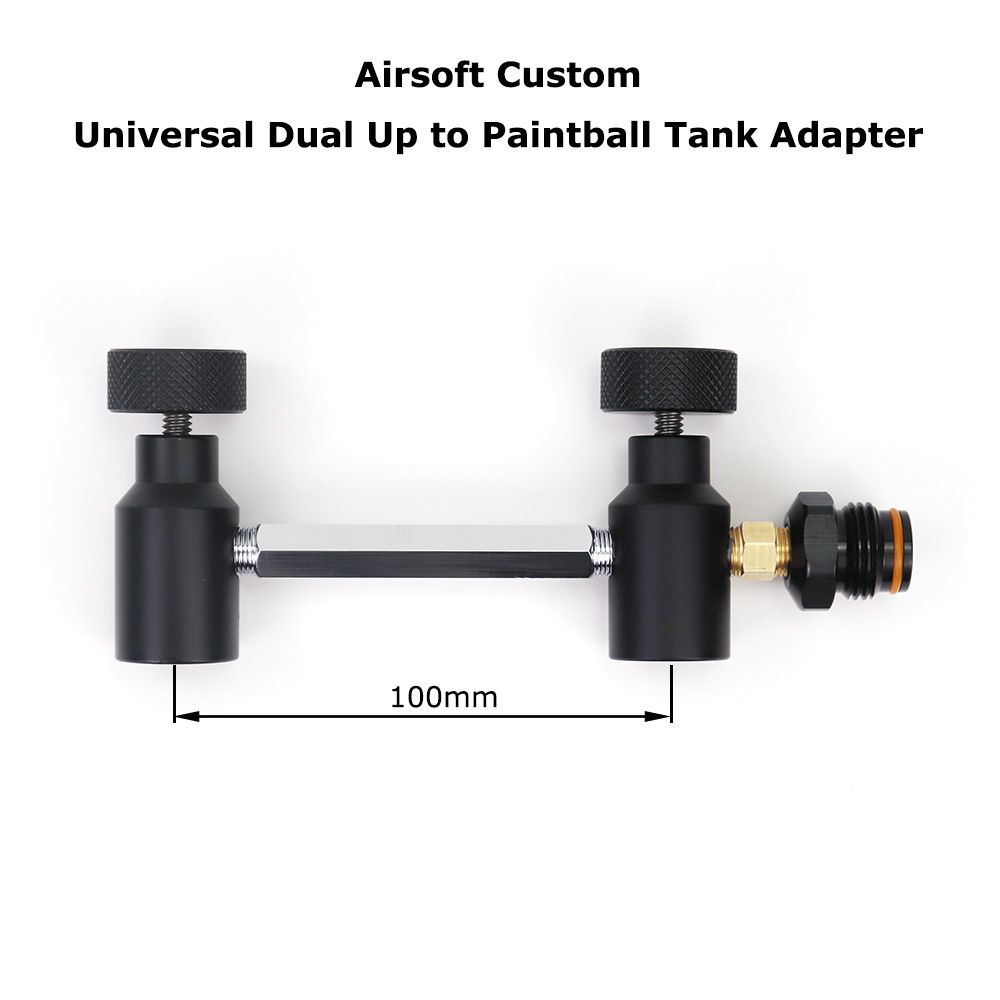 New Custom Universal Dual Up to CO2 HPA Tank Adapter Dual UFA Universal Fill Adapter On/Off ASA For Air Tool Paintball Airsoft