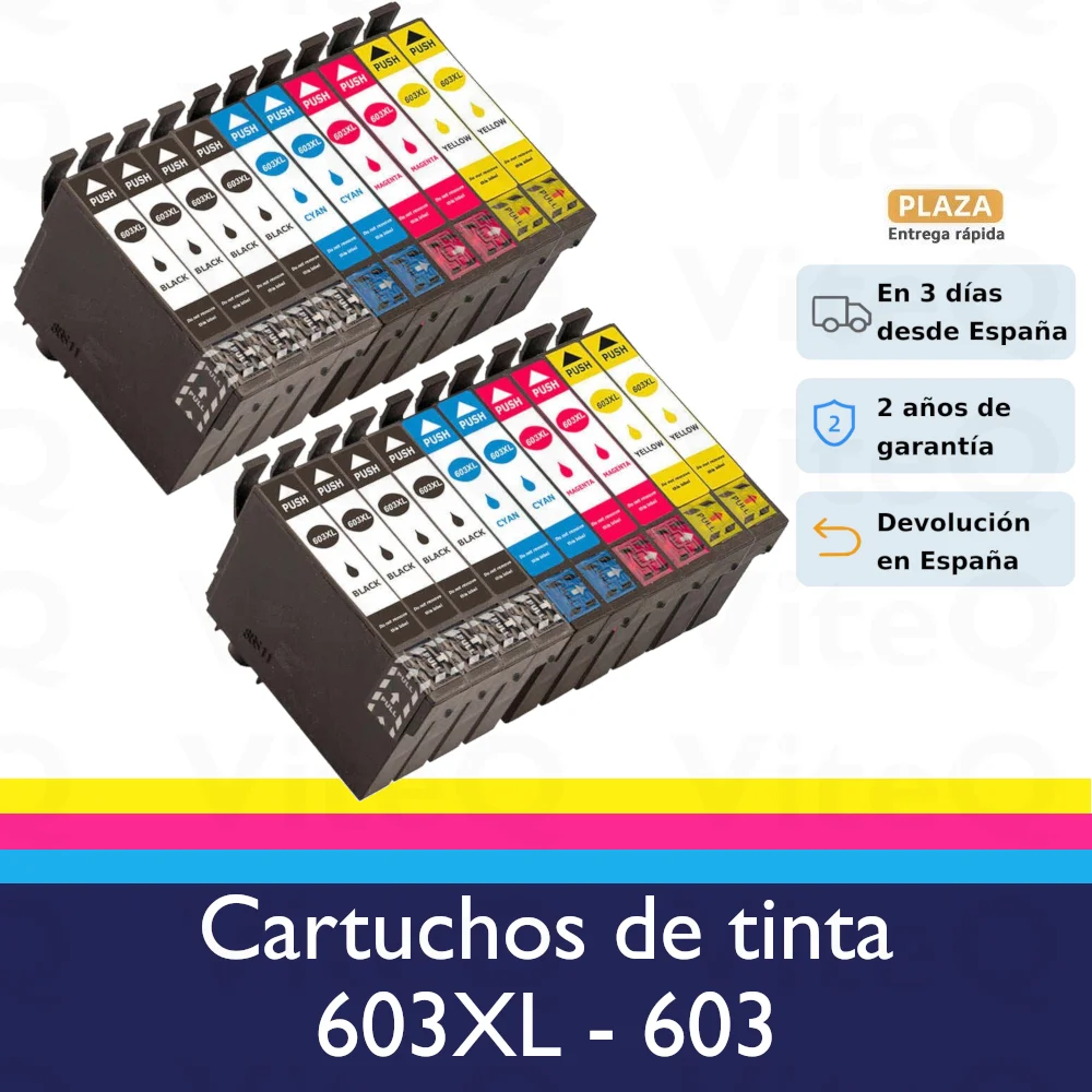 Cartuchos de Tinta 603XL 603 XL compatibles para impresora Epson 603XL XP2100 XP2105 XP3100 XP4100 XP3105 XP4105 XP3150 XP2150 XP2155 XP3155 XP4150 XP4155 WF2830 WF2835 WF2850 WF2810 WF2840 WF2820 WF2845 WF2870