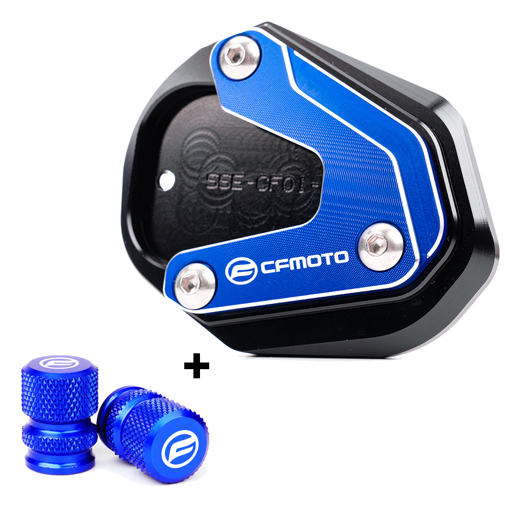 オートバイ用アルミニウムスタンド,フットサイドスタンド,より大きなパッド,タイヤポートキャップ,cf700mt 800mt 650mt 650 800 700 mt cf 650tr-g