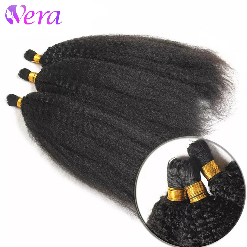 Kinky Straight Hair para Trançar, 100% Cabelo Humano Real, Sem Pacotes de Trama, Bulk Braning, Extensões de Cabelo, Cor Natural, 100G, 150G