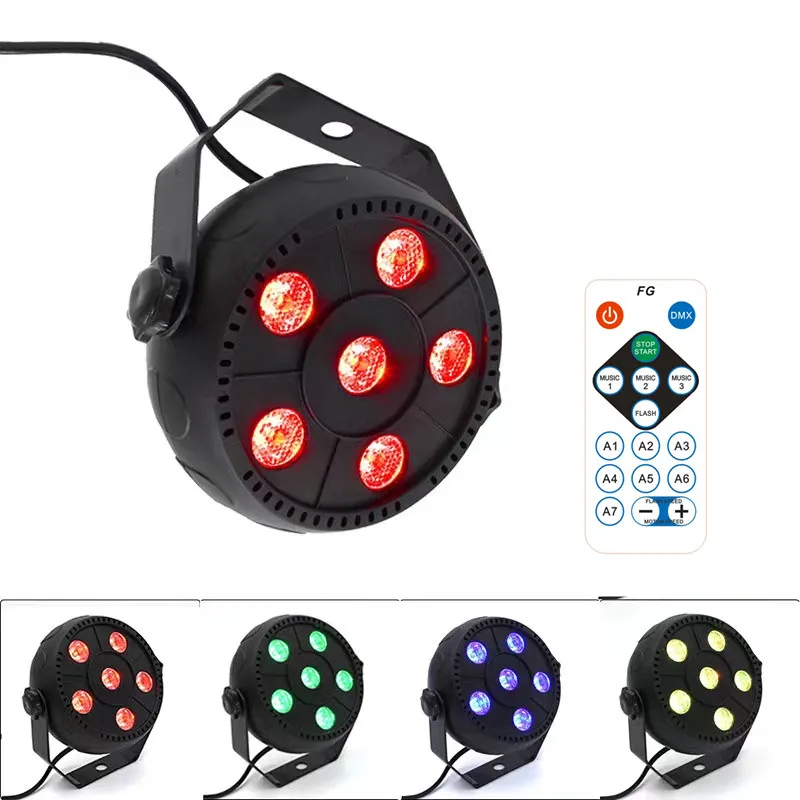 LED Par Light 6x3W RGBW Kontroler DJ Disco Party Wakacje Boże Narodzenie Bar Klub Ślub Urodziny Gig Światło sceniczne