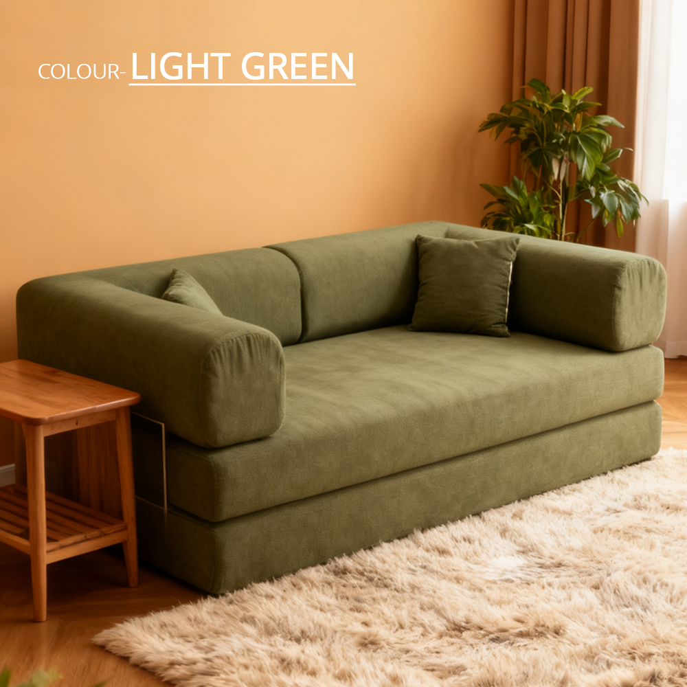 EU warehouse 2025 removable washed corduroy modular compression sofa 200 cm sleeper sofa bed bedroom furniture