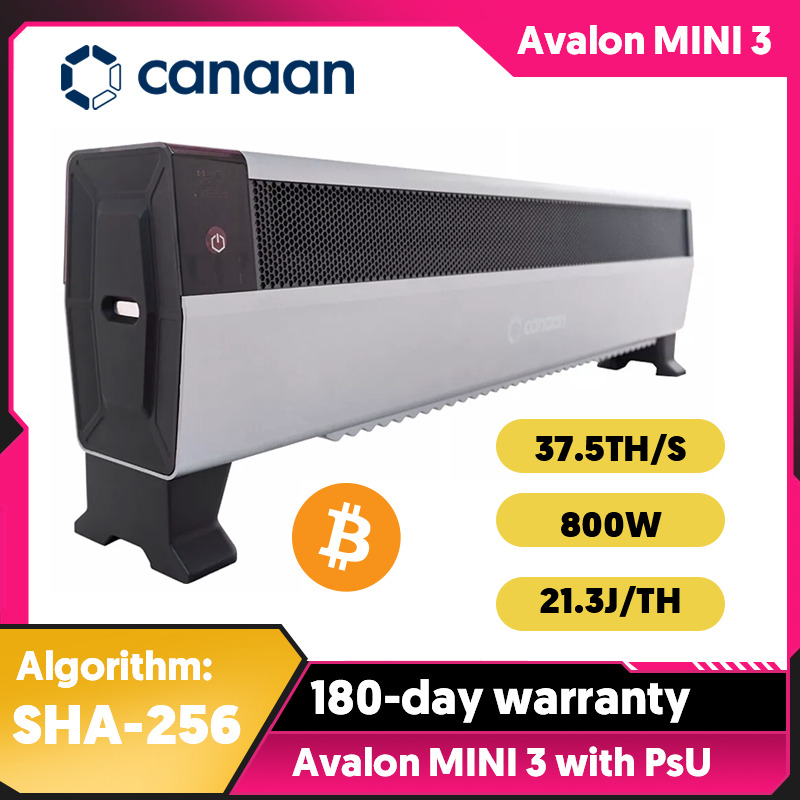AD Canaan Avalon Mini 3 37.5TH/s 800W Bitcoin Miner