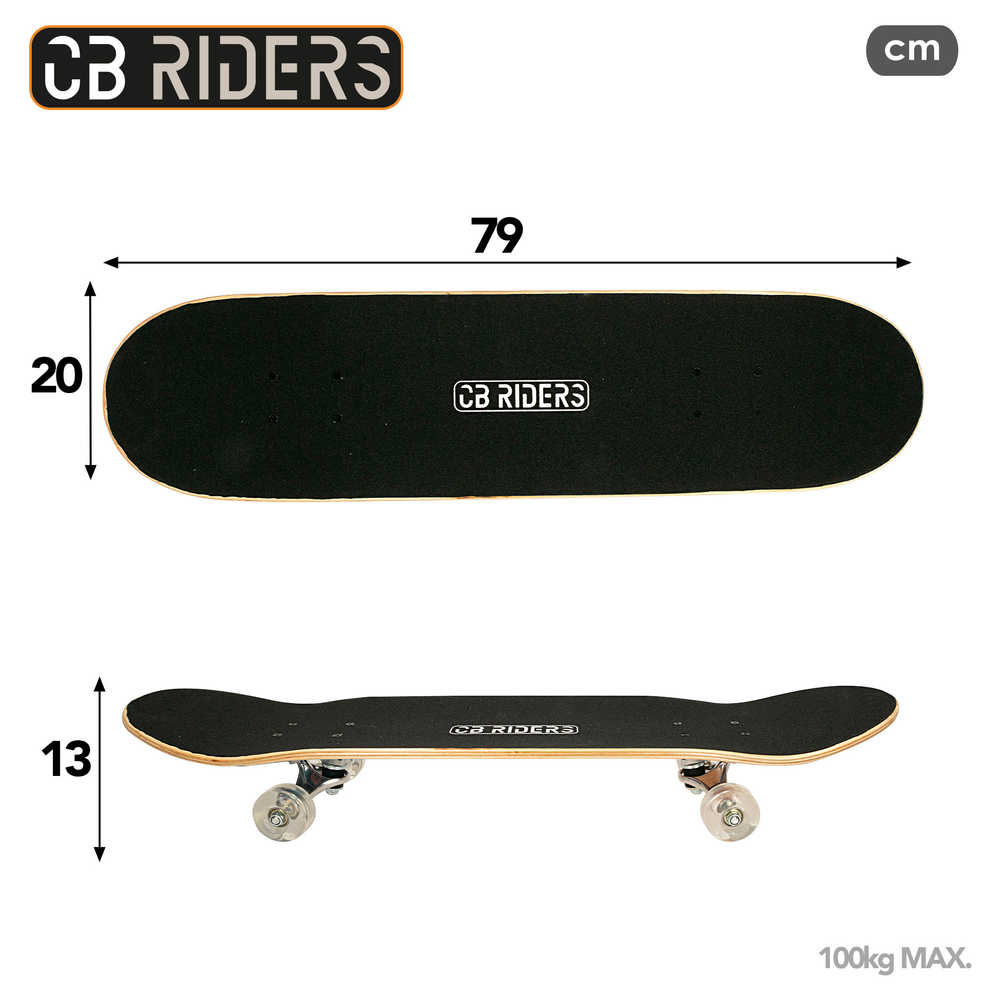 CB Riders - Skateboard The art of skate, 4 ruedas, Máx 100 kg