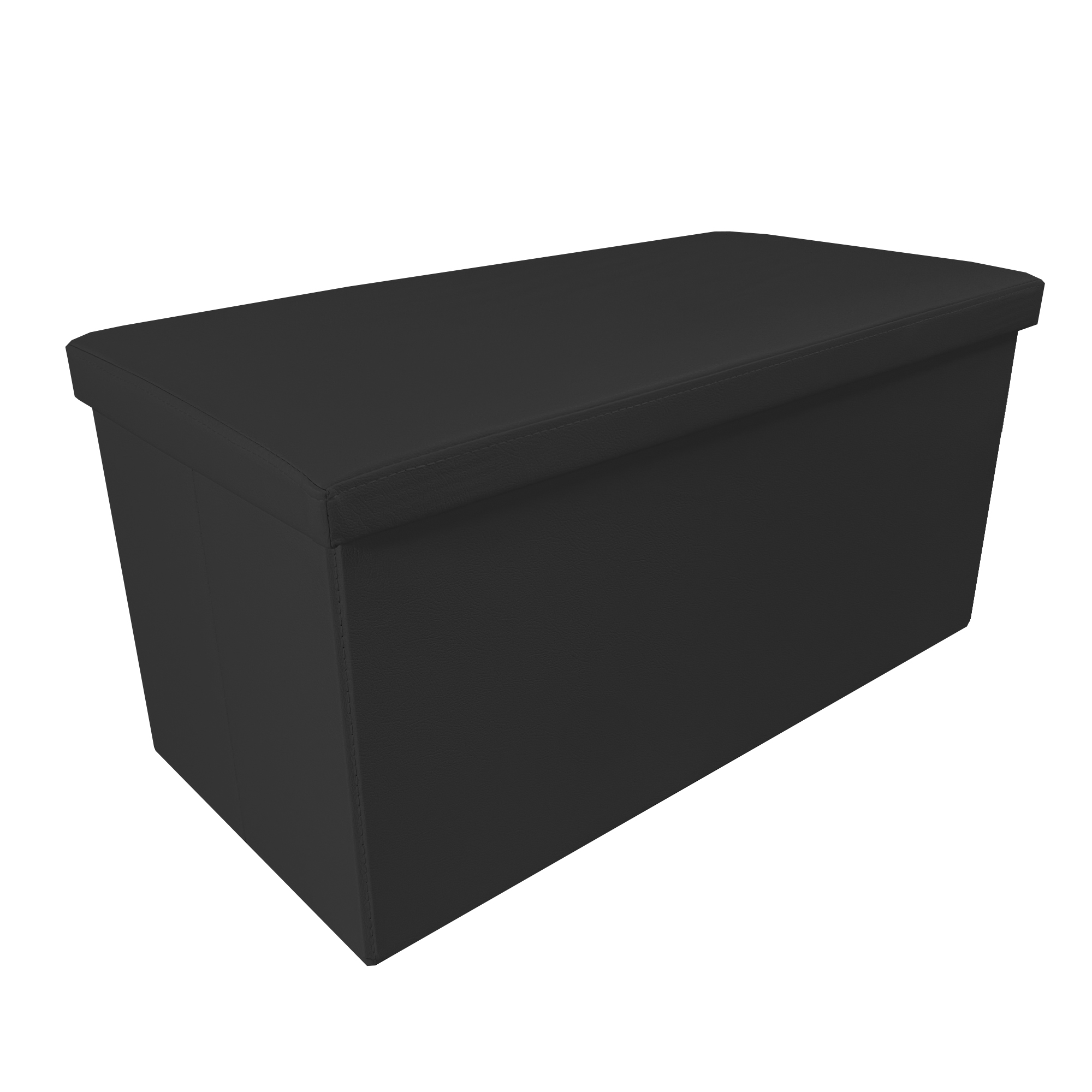 Puff Ottoman Rectangular Polipiel Plegable 76x38x38cm  Nyana Home  Gran Almacenaje  Estilo Otomano  Polipiel Resistente
