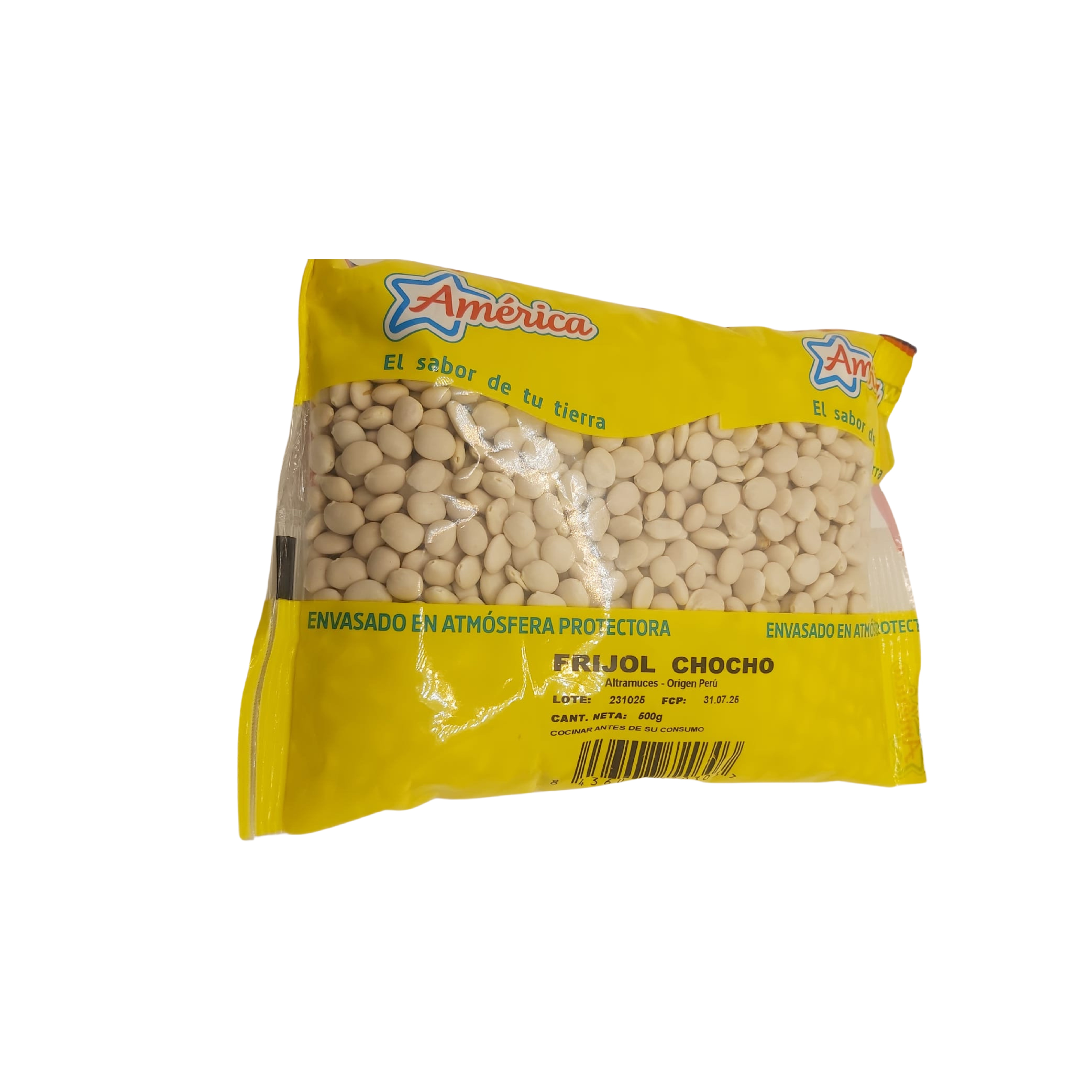 2 PAQUETE AMERICA FRIJOL CHOCHO 500G ALTRAMUCES SECOS SIN GLUTEN.PERU