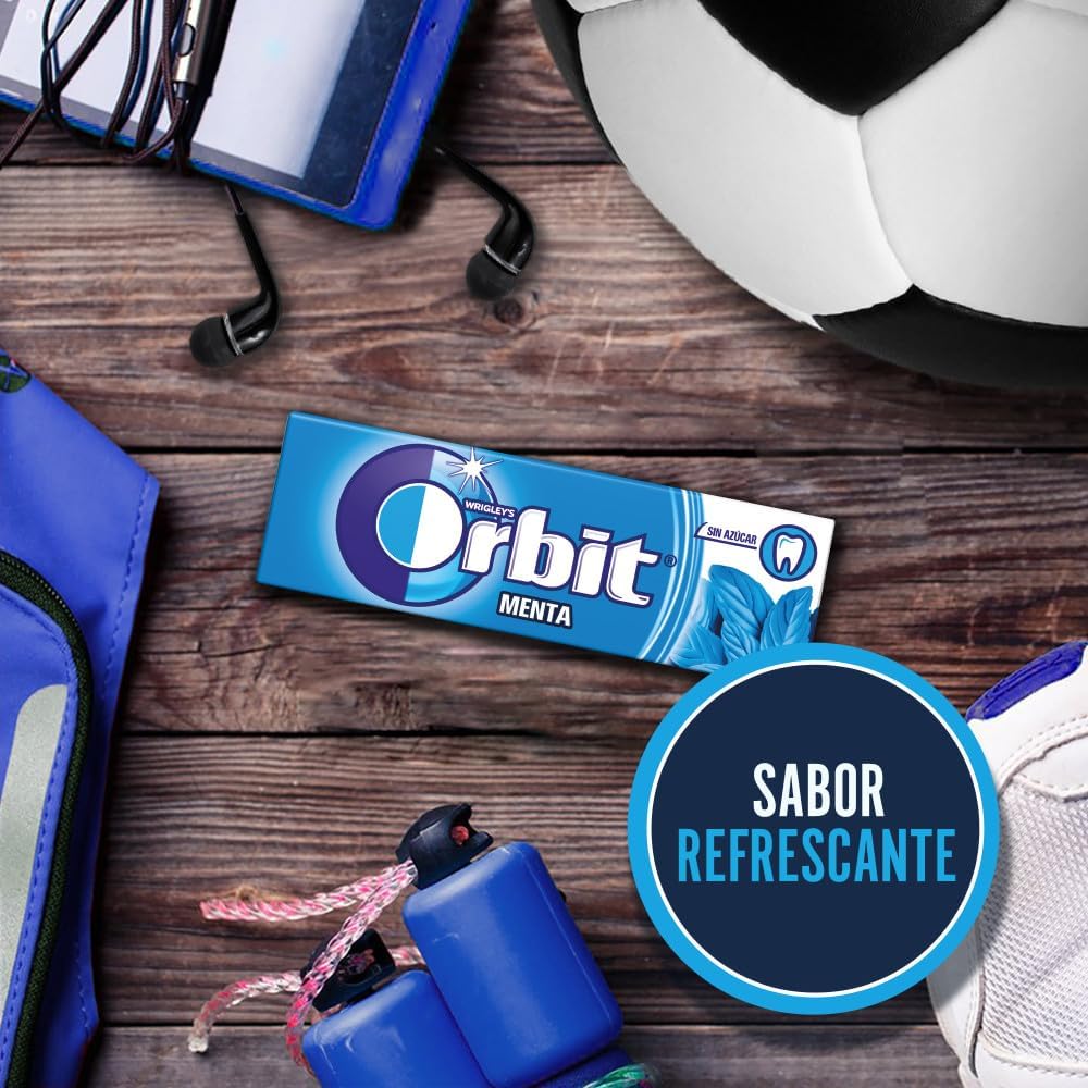 Orbit Chicles - Sin Azúcar - Sabor Menta - Formato Gragea (30 x 10 chicles)