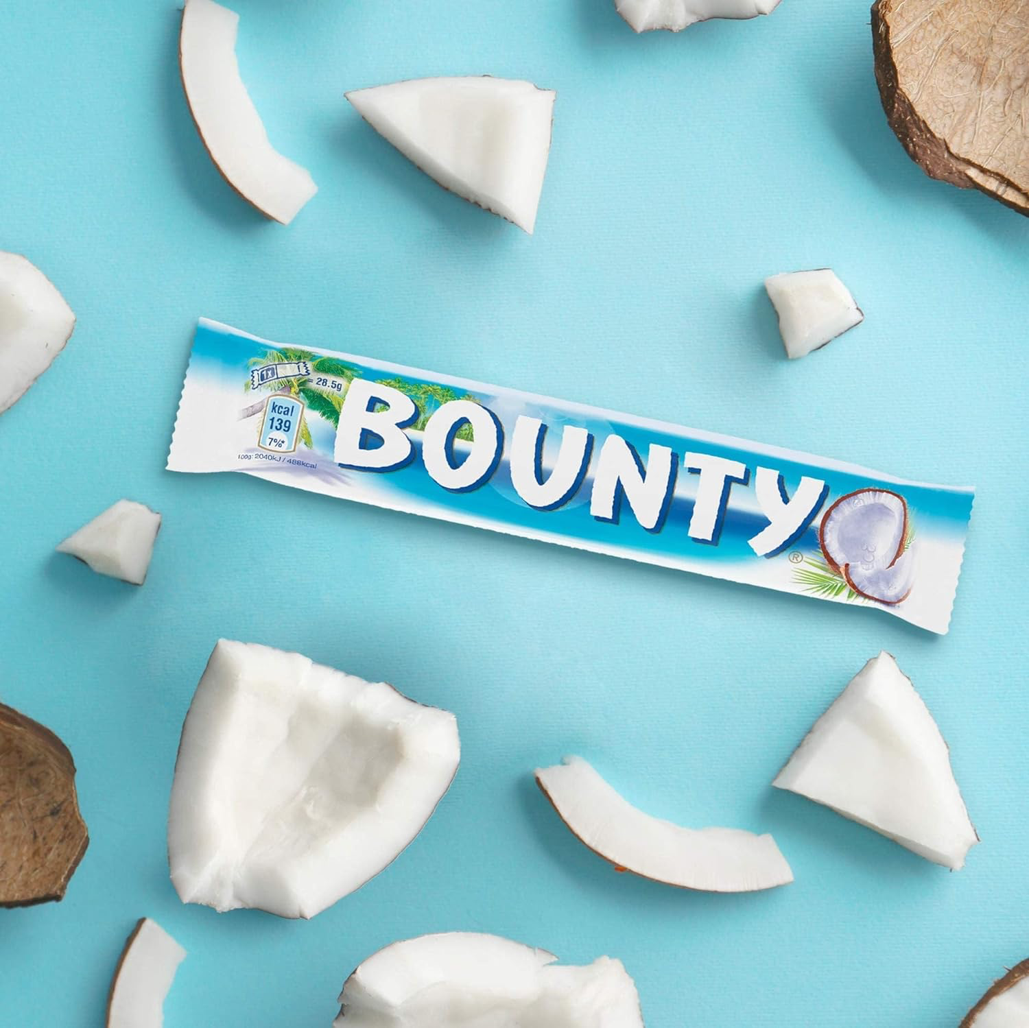 BOUNTY 24x57gr - Chocolatina Rellena de Coco - Caja de 24 Unidades
