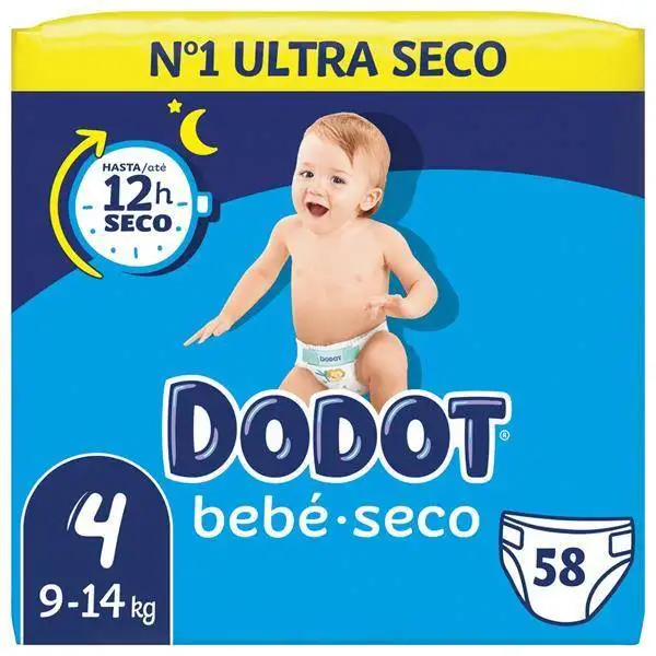 Dodot Pañal Bebé Seco Talla 4 - 58 Unidades