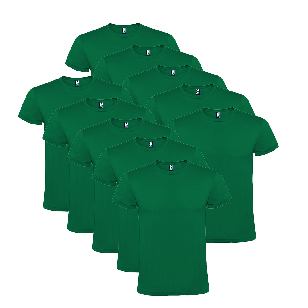 Roly - Pack 10 Camisetas Básicas Unisex - Manga Corta - 10 Camisetas de Algodón - Tallas S a 2XL - Amplio Surtido de Colores - Gramaje: 150 G/m²