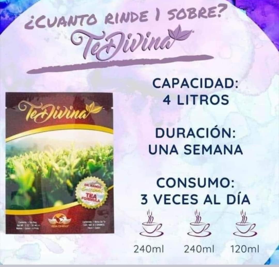 Te Divina -Vida Divina Rvs Regala Vida Sana Te Divina (1 Sobre)