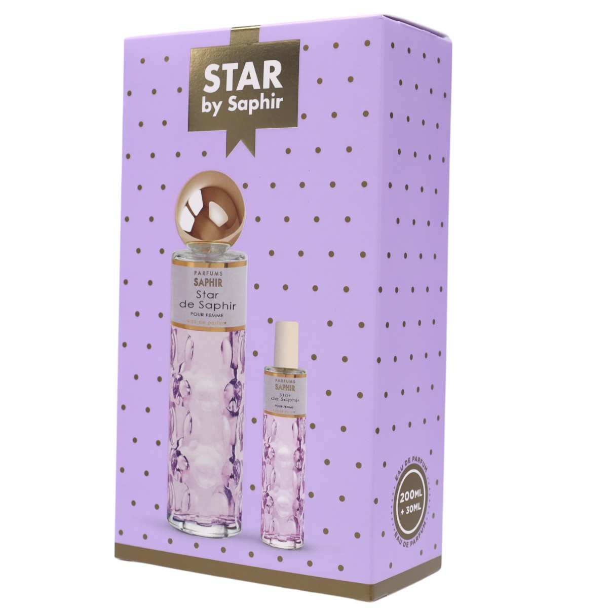 PARFUMS SAPHIR Star by Saphir Estuche de Eau de parfum Cofre de regalo de perfume para mujer 200 ml + 30 ml - El envase puede variar