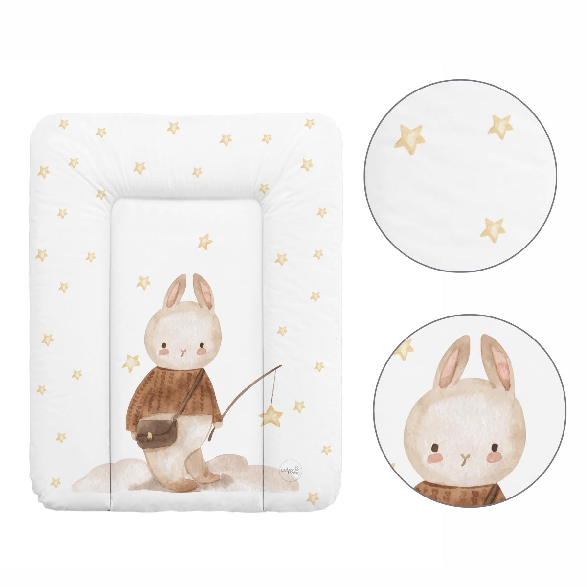 Ceba Baby Cambiador Blando para Cómoda T-S Basic - PVC Certificado - 50x70 Cm - Oeko-Tex Standard 100