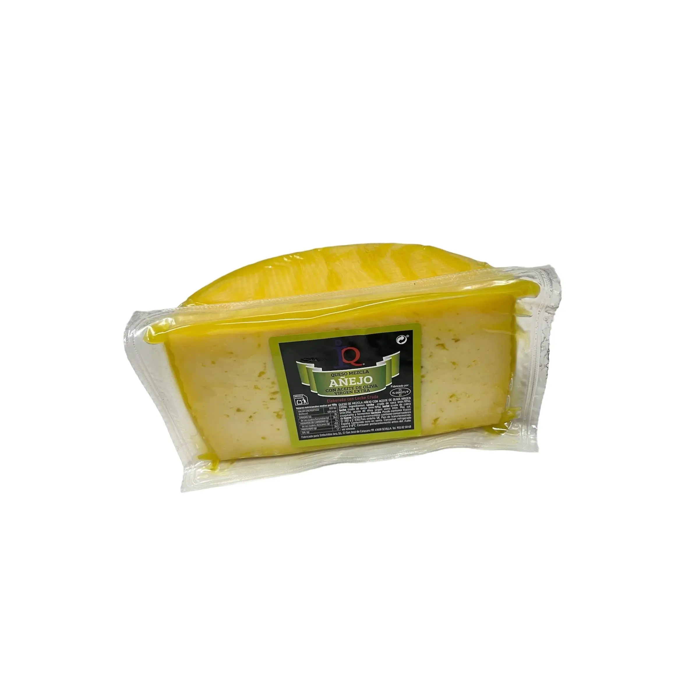 Queso Mezcla Añejo con Aceite de Oliva: Deleitando Paladares con Exquisita Combinación de Maduración y Elegancia Gastronómica, Tesoro Culinario Pleno de Placer y Sofisticación. (1/2 QUESO 1,5KG APROX)