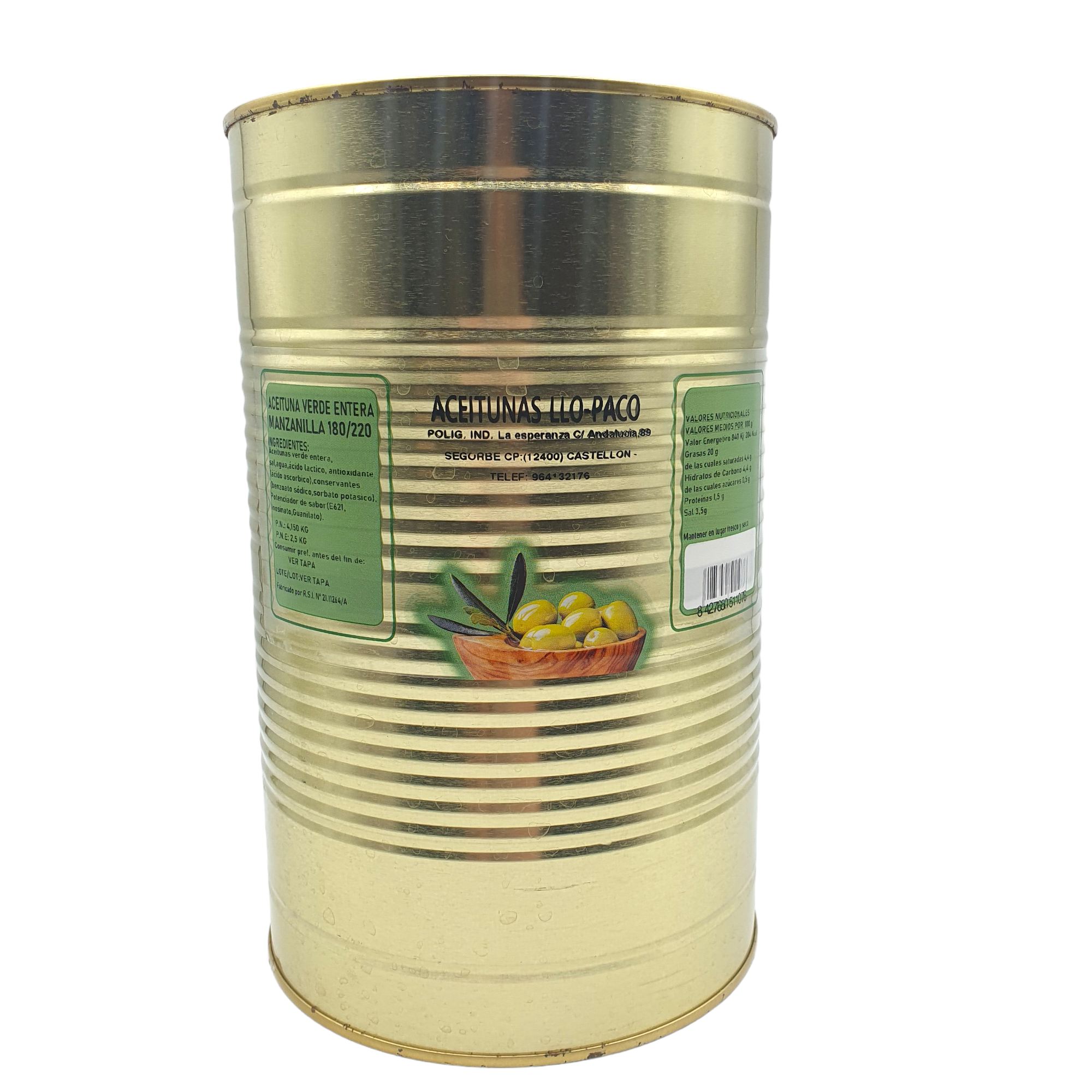 Aceitunas Sevillanas 3 Kilos Llo-Paco - Surtido de Variedades