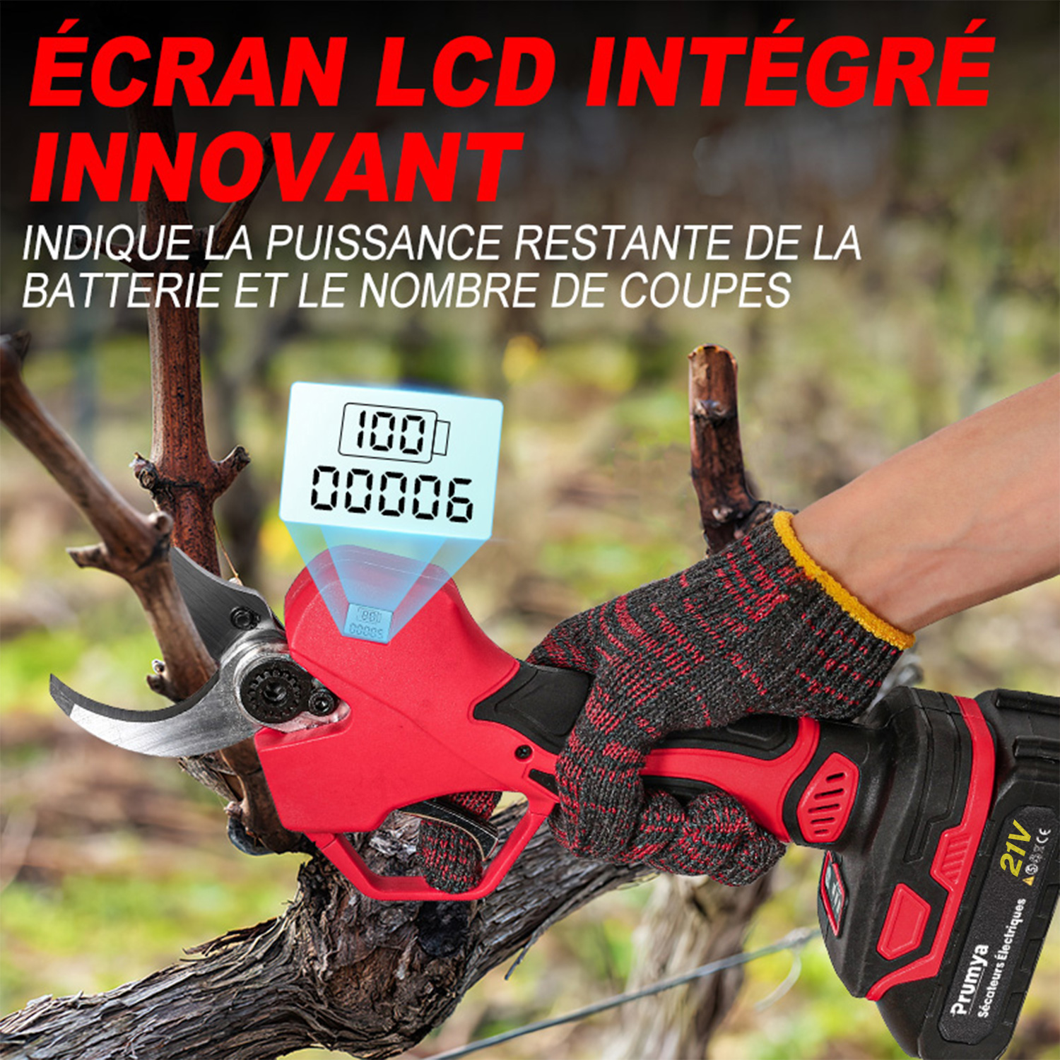 1000W/900W Brushless Electric Pruning Shear 21V Rechargeable Cordless Fruit Tree Branch Pruner Scissors Garden Tool For Makita Battery