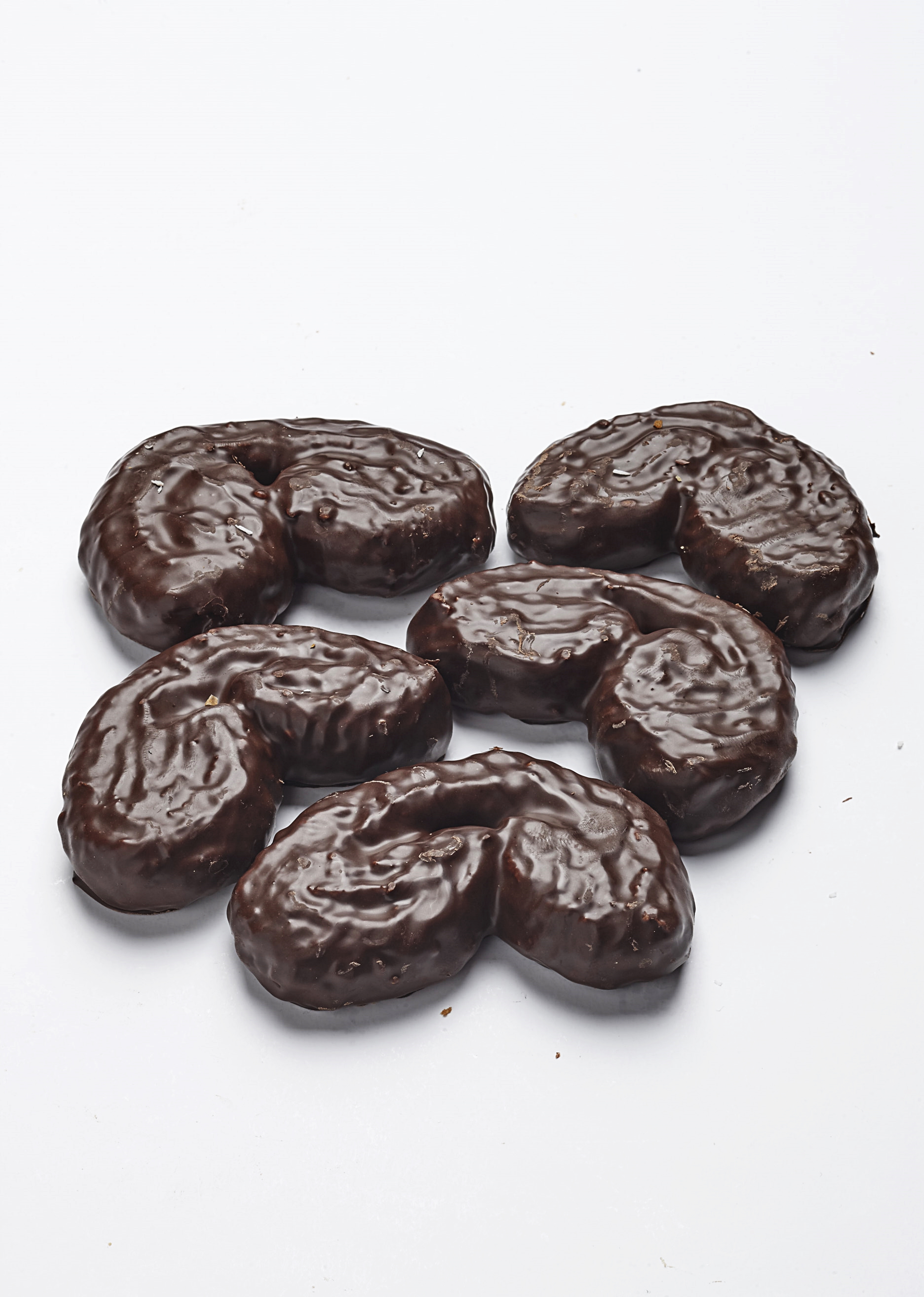 Palmera integral con sésamo , lino y cobertura de chocolate sin azúcares añadidos.Con edulcorante.Granel 2 Kg.El horno de Don Ramon.